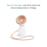 Munchkin Manual Breast Pump for Breastmilk, Food Grade Silicone, BPA Free, 4 Ounce - Portable Breastfeeding Essential for Expressing Milk at Home, Work, and On The Go, Clear/Pink