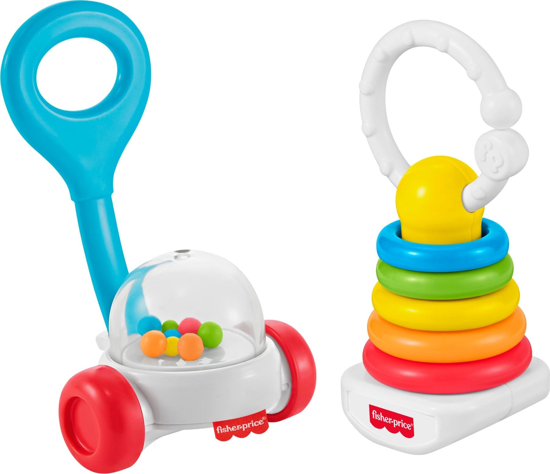 Fisher-Price Baby Toys Newborn Classics-Pack of Rattle Teether & Sensory Activities for Developmental Play Ages 0+ Months