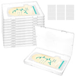 12 Pcs Clear Flat Breast Milk Freezer Storage Organizer with 48Pcs Small Labels Space Saving and Reusable Breastmilk Freezer Tray for Breastfeeding Bag Organization, 7.48 x 5.11 x 0.67 Inch
