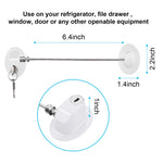Hotop 4 Pack Cabinet Locks with Keys Mini Fridge Refrigerator Locks for Kids Toddlers Self Adhesive Child and Baby Proofing Safety for Deep Freezer Drawers Doors Latch(White)