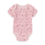 BIGBIGKISS Baby Boy Girl Romper 5 Pack Cotton Short Sleeve Bodysuit Soft Baby Clothes Outfit 0-12 Month