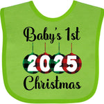 inktastic Babys 1st Christmas 2025 Baby Bib