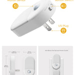 L LOHAS LED Motion Sensor Night Light, Motion Activated Night Light, 4Pack, 3000K Warm White, Night Lights Plug into Wall Motion Sensor, 30/60LM Adjustable Brightness, for Kids Adults Bathroom Kitchen