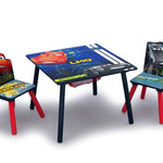 Delta Children Kids Table and Chair Set With Storage (2 Chairs Included) - Ideal for Arts & Crafts, Snack Time, Homework & More, Disney/Pixar Cars, 3 Piece Set