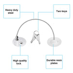Hotop 4 Pack Cabinet Locks with Keys Mini Fridge Refrigerator Locks for Kids Toddlers Self Adhesive Child and Baby Proofing Safety for Deep Freezer Drawers Doors Latch(White)