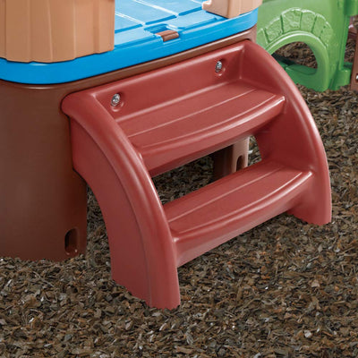 Step2 Clubhouse Climber Playset for Kids, Jungle Gym with Elevated Playhouse, Outdoor Backyard Playground Set, Two Toddler Slides, Ages 2 to 6 Years Old