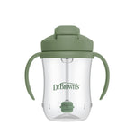 Dr. Brown's Milestones Baby's First Straw Cup, Training Cup with Weighted Straw, 9 oz/270 mL, BPA-free, 6m+, Olive Green, 1-Pack