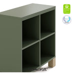 Storkcraft California Cube Organizer Bookcase (Olive with Driftwood) – GREENGUARD Gold Certified Book Shelf for Kids, Premium Wooden Cubbies