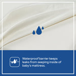 Sealy Baby Cozy Brilliance Breathable Crib Mattress, GREENGUARD GOLD Certified, Made in USA, Firm Dual Firmness, Toddler Bed Fit, Rayon, Waterproof, Non Toxic, Washable Zip Cover, 52” x 28