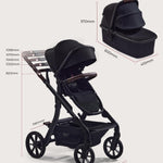 Momcozy ChangeGo Baby Stroller, Convertible Single-to-Double-to-Wagon Stroller with 23 Configurations, Bassinet and Seat Included, Large PU Wheels, All-Wheel Suspension ＆ Extendable UPF50+ Canopy