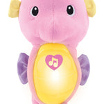 Fisher-Price Musical Baby Toy, Soothe & Glow Seahorse, Pink Plush Sound Machine with Lights & Volume Control for Newborns