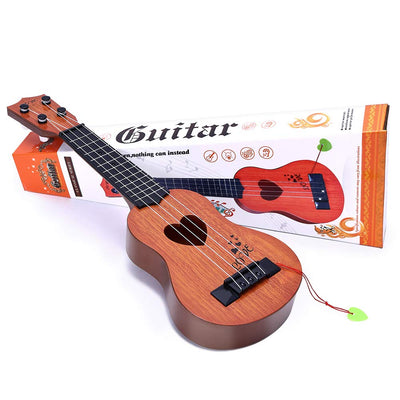 YEZI Classical Ukulele for Kids, Mini Toddler Guitar Toy with Pick, Educational Musical Instrument for Preschool Boys Girls, Early Learning Music Toy for Ages 3 4 5 6+ Years Old, Brown