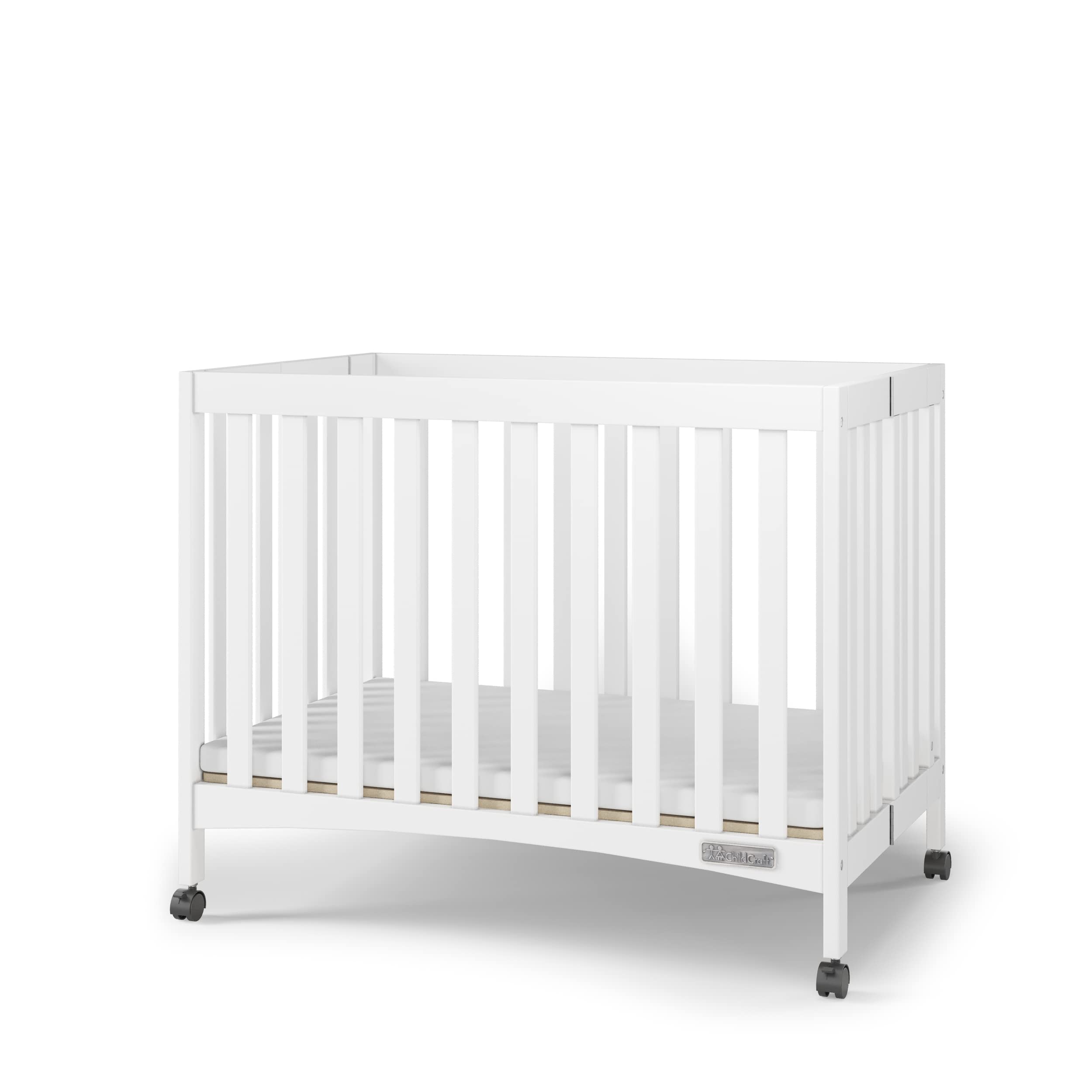 Child Craft London Mini Compact Folding Portable Crib - Baby Bedding ...