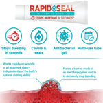 Rapid-Seal Wound Gel (1 Tube) | Stops Bleeding in Seconds | FSA HSA Eligible | Ideal for Cuts, Scrapes, Razor Nicks for Emergency First Aid Supplies
