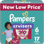 Pampers Diapers - Cruisers 360 - Size 5, 128 Count, Babyproof up to 100% Leakproof Pull-On Diaper
