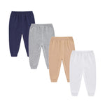 Unisex Newborn Baby Cotton 4-Pack Pants Embroidery Pringting Casual Leggings 0-24 Months for Boys and Girls