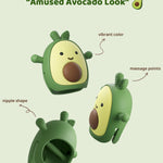 ChooKaChoo Baby Teething Toy Silicone Avocado Teething Mitten for Babies Over 3 Months Anti Dropping Wrist Hand Teethers Baby Chew Toys for Sucking Needs, BPA Free (Patent Pending)