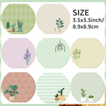 8 Pcs Plant Theme Cute Notes Pad Color Sticky Funny Note Pad List Stylish Practical Cute Notepads for Office Home Supplies, 50 Sheets Per Piece(Plant)