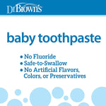 Dr. Brown's Fluoride-Free Baby Toothpaste, Infant & Toddler Oral Care, Strawberry, 1-Pack, 1.4oz/40g, 0-3 years