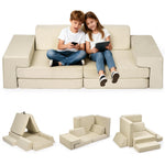 M HI-Mat Modular Kids Play Couch, Toddler Sectional Sofa, Versatile Child Furniture for Playroom Bedroom, Convertible Foam and Floor Cushion for Boys and Girls