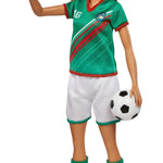 Barbie Careers Fashion Doll & Accessory, Soccer Player with Brunette Ponytail, #16 Uniform, Tall Socks, Cleats & Ball