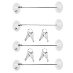 Hotop 4 Pack Cabinet Locks with Keys Mini Fridge Refrigerator Locks for Kids Toddlers Self Adhesive Child and Baby Proofing Safety for Deep Freezer Drawers Doors Latch(White)