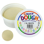 Hygloss Play Modeling Dough - 1lb. - Easter Basket Stuffer - Unscented Dough - Safe & Non-Toxic for Kids Arts & Crafts - Party Favors - Classroom Supplies, White