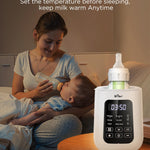 Bear Baby Bottle Warmer, Milk Warmer Breastmilk Bag Formula Fast Warming for New Born Baby Bottles, with Time Temp Control Automatic Shut Off at Home Use