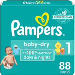 Pampers Diapers - Baby Dry - Size 2, 112 Count, Absorbent Disposable Infant Diaper (Packaging May Vary)