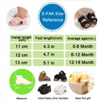 E-FAK Baby Boys Girls Summer Sandals Closed-Toe Non-Slip Rubber Sole Toddler Infant First Walker Shoes(0-6 Months Infant, 01 Black)