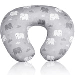 Nursing Pillow Cover, Elephant Breastfeeding Pillow Slipcover for Baby Boys & Girls, Animal Nursing Pillow Case for Newborn, Soft Fabric Fits Snug On Infant, Washable & Breathable (ONLY COVER)