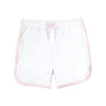 Hudson Baby Unisex Baby and Toddler Shorts Bottoms 4-Pack, Pink White, 6-9 Months
