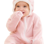PATPAT Fleece Hooded Footed Clothes, Soft Warm Footie Covers, Car Seat Friendly, Easy Zip,Cute Romper Newborn Infant Jumpsuit