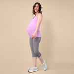 Motherhood Maternity Women's Over The Belly Active Capri Pregnancy Legging, Charcoal, Large