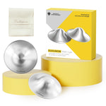 Silver Nursing Cups Nipple Shields for Breastfeeding Newborn - Original Metal Nipple Cover for Breastfeeding Essential - 999 Silver Regular