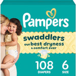 Pampers Swaddlers Diapers, Size 5 (20-37 lbs), 132 Count, Absorbent, Keeps Baby Dry and Comfortable, Skin Safe Disposable Baby Diaper (Packaging May Vary)