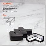 Roving Cove Slimfit Corner Edge Protector for Baby Proofing (Small 15ft Edge 4 Corners), Furniture Safety Bumper Guard, Soft NBR Rubber Foam, 3M Adhesive, Onyx Black
