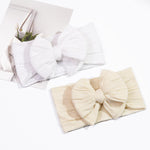 CÉLLOT 6 Pcs Super Stretchy Soft Handmade Headbands with Double Bows Head Wrap Nylon Hair Accessories For Newborn Baby Girls Infant Toddlers Kids(Pink)