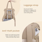 LOVEVOOK Diaper Bag Backpack,Diaper Bag Tote for Mom Dad with Changing Pad,Insulated Pockets, Convertible Baby Travel Essential with Pacifier Case