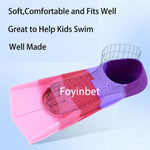 Foyinbet Kids Swim Fins,Kids Flippers Short Youth Fins Swimming Fins for Lap Swimming Training for Children Girls Boys Small