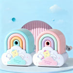 GZBABY Manual Pencil Sharpener, Hand Crank Pencil Sharpeners with Adjustable Nib Thickness, Cute Rainbow Shape (Pink)