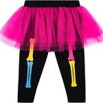 Baby Girls Newborn Skeleton Halloween Costume Outfit Funny Long Sleeve Skull Tulle Skirt Romper Set