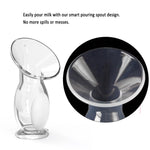 CMBEAR Silicone Manual Breast Pump - 4oz/100ml Capacity, Food Grade, Soft Bottle for Gentle Breast Milk Collection