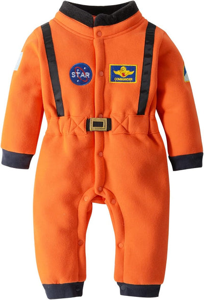 LXKIKMM Baby Toddler Boy Astronaut Costume Space Suit Cosplay Party Jumpsuit Halloween Rompers
