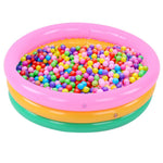 Soft Inflatable Swimming Pool, Kids Paddling Pool 3 Ring with Inflatable Safety Floor for Family Toddlers Children Garden -A (S) Children Swimming