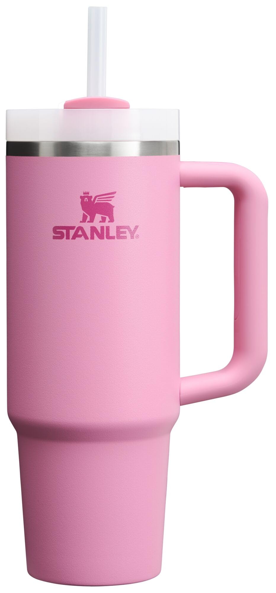 Stanley Quencher H2.0 FlowState Stainless Steel Vacuum Insulated Tumbler with Lid and Straw for Water, Iced Tea or Coffee, Smoothie and More, Rose Quartz 2.0, 30 OZ / 0.89 L