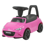 TCARAIWEN Ride On Push Car for Toddlers, Licensed Mazda Push Cars for Kids with Horn, Music, Lights, Under Seat Storage, Ride On Toy for 18-36 Months, Pink