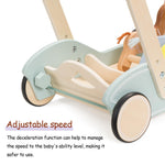 Giant bean Wooden Baby Push Walker for Boys Girls Ages 1-3, Galloping Ponies Push and Pull Activity Walker Adjustable Speed, Baby Push Walker Christmas Gift for Toddler Kids Motor Skills & Creativity