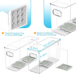 Breastmilk Storage Container with L Shaped Dividers to Flatten Standing Breast Milk Bags in Organizer Bins Save Refrigerator Space | 2 Containers with Removable Separator Boards - Gray