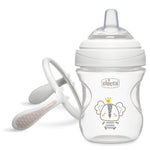 Chicco Transition Sippy Cup for Babies 4+ Months, 7oz Training Cup with Soft Silicone Spout, Easy Grip Removable Handles, Measurement Markings, BPA Free, Grey